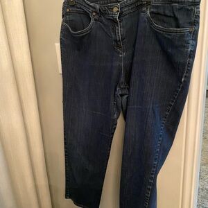 Eileen Fisher Dark Blue Straight Leg Jeans